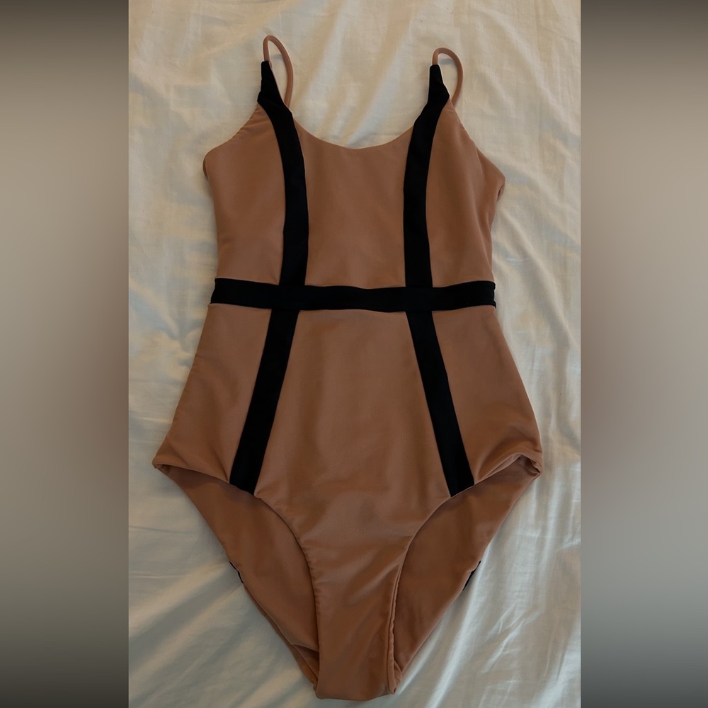Issa de mar black and tan swimsuit